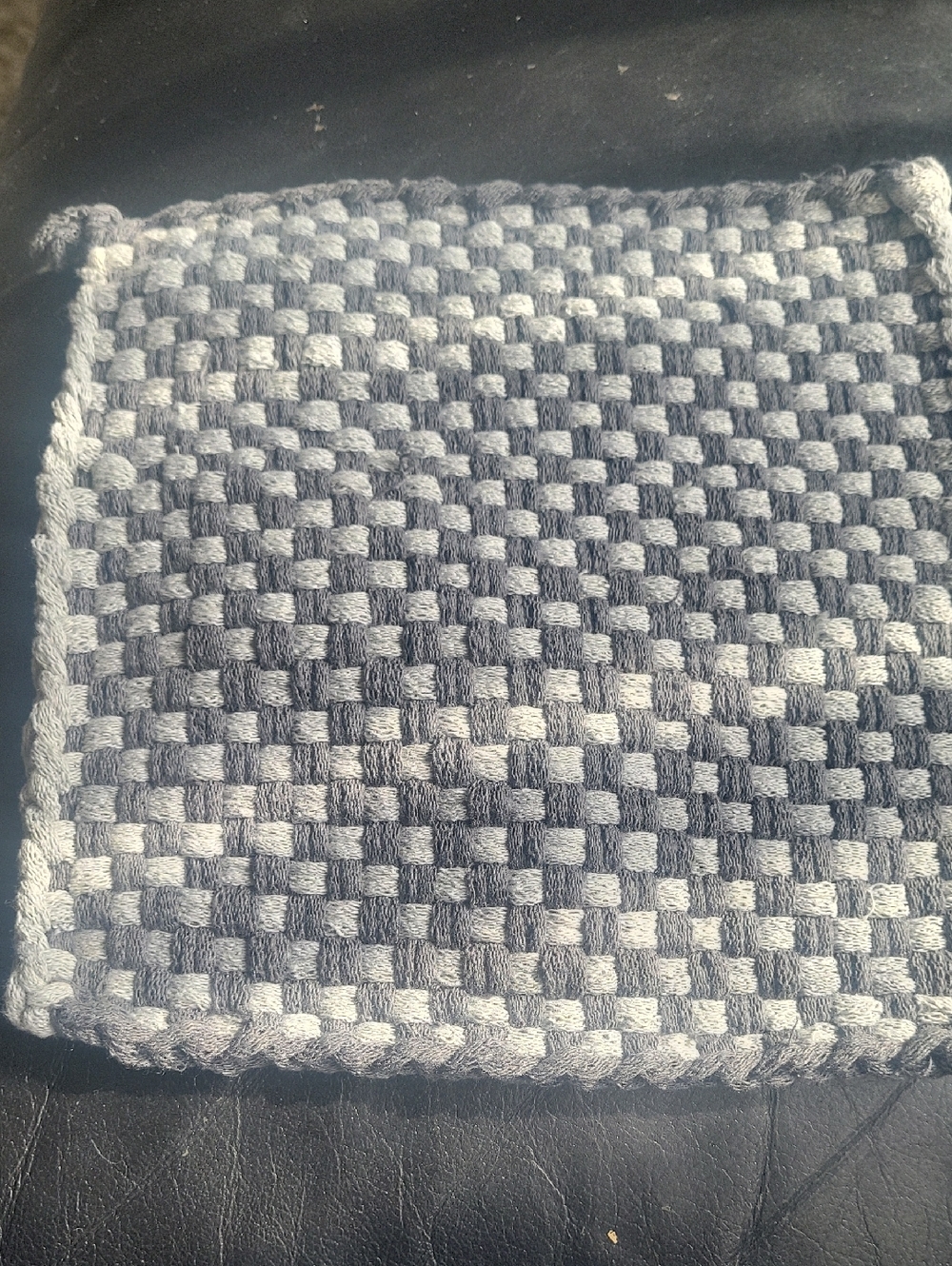 Gray Woven Cotton Pot Holder - Kitchen Heat-Resistant Trivet